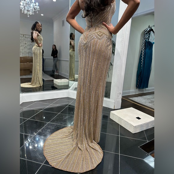 Ashley Lauren custom couture pageant  evening gown - Picture 3 of 4